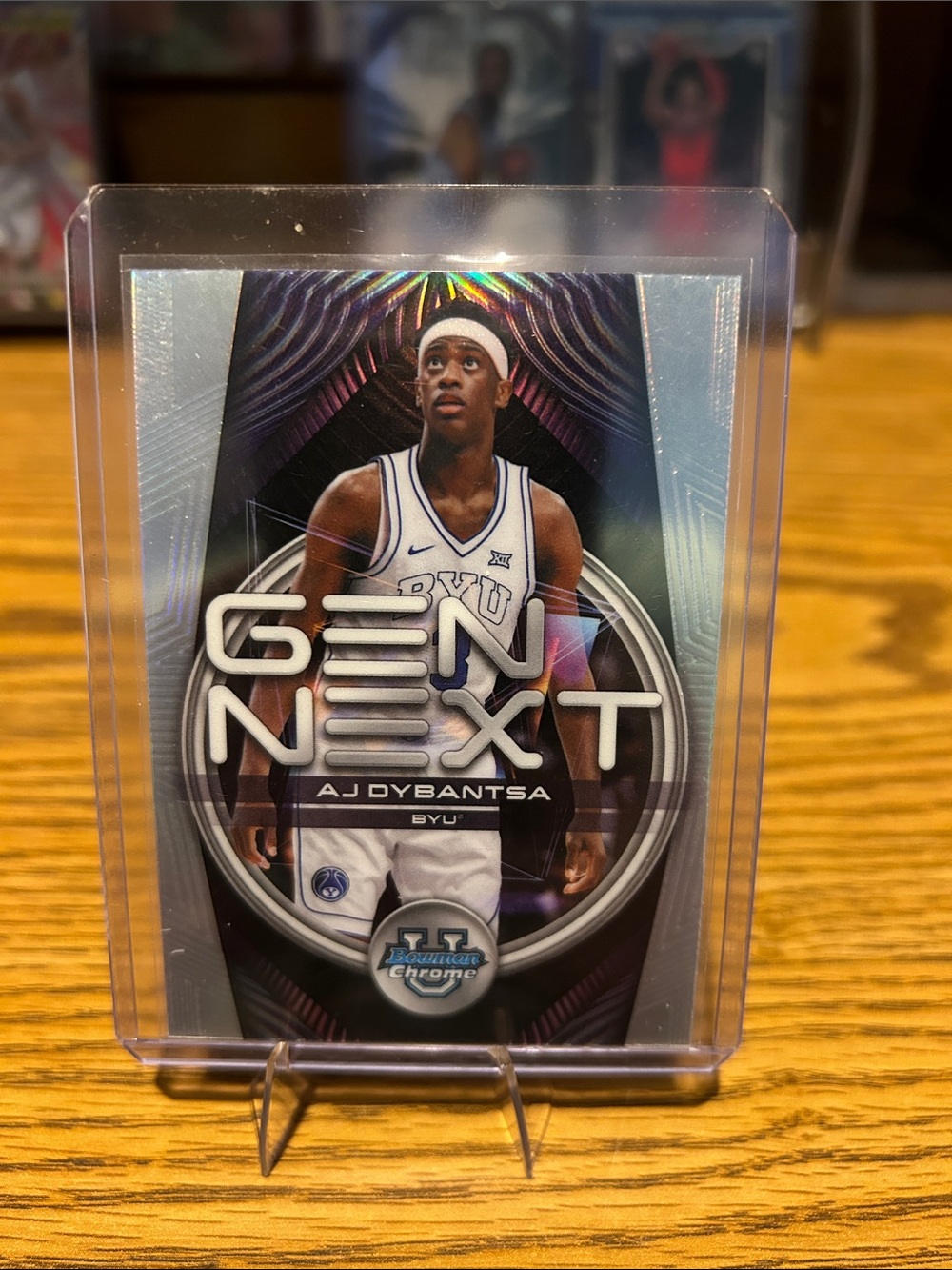 AJ DyBantsa 'Gen Next' BYU Refractor Topps Bowman chrome U Washington Wizards